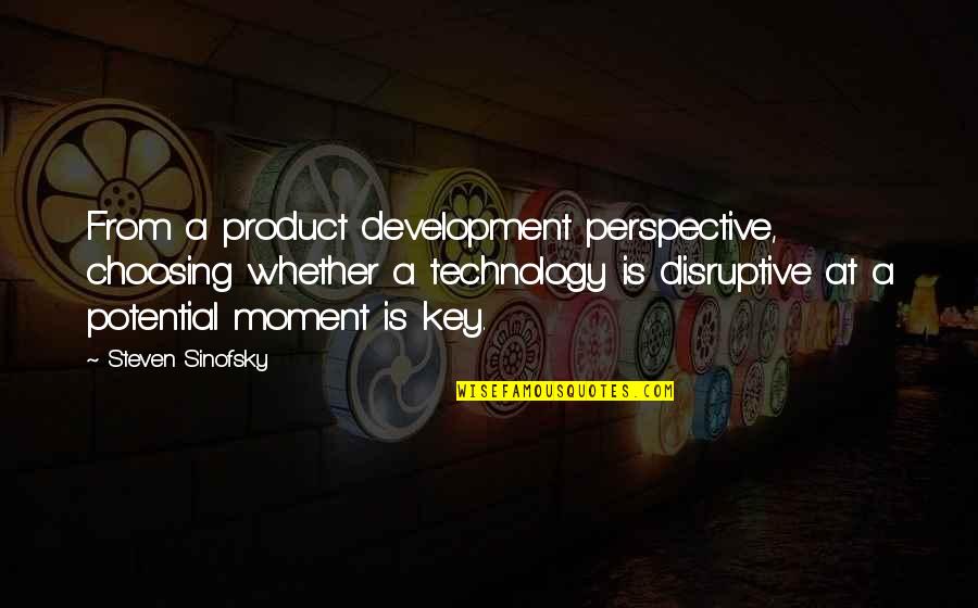 Potential Of The Moment Quotes By Steven Sinofsky: From a product development perspective, choosing whether a