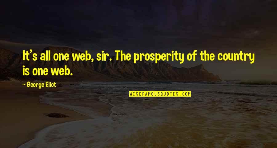 Potissimum Quotes By George Eliot: It's all one web, sir. The prosperity of