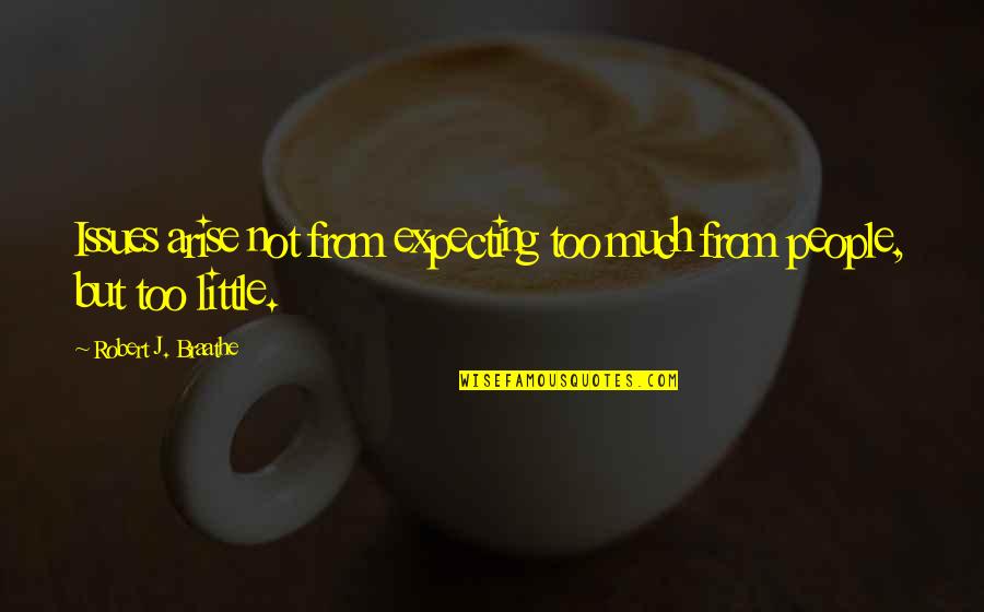 Potpuni Bog Quotes By Robert J. Braathe: Issues arise not from expecting too much from