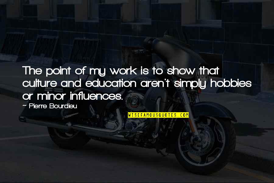 Poujol Sur Quotes By Pierre Bourdieu: The point of my work is to show