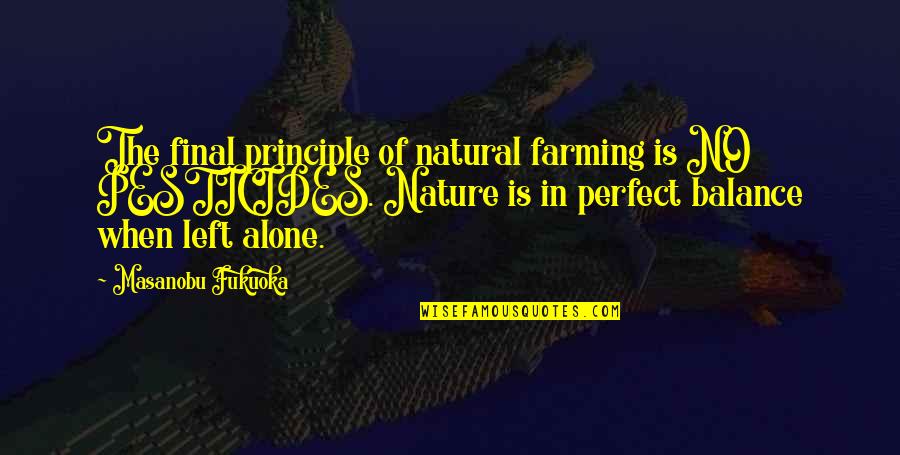 Pouse Quotes By Masanobu Fukuoka: The final principle of natural farming is NO Pouse Quotes By Masanobu Fukuoka: The final principle of natural farming is NO