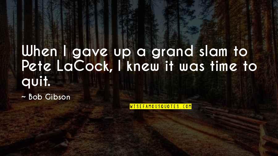 Poverty Pictures And Quotes By Bob Gibson: When I gave up a grand slam to