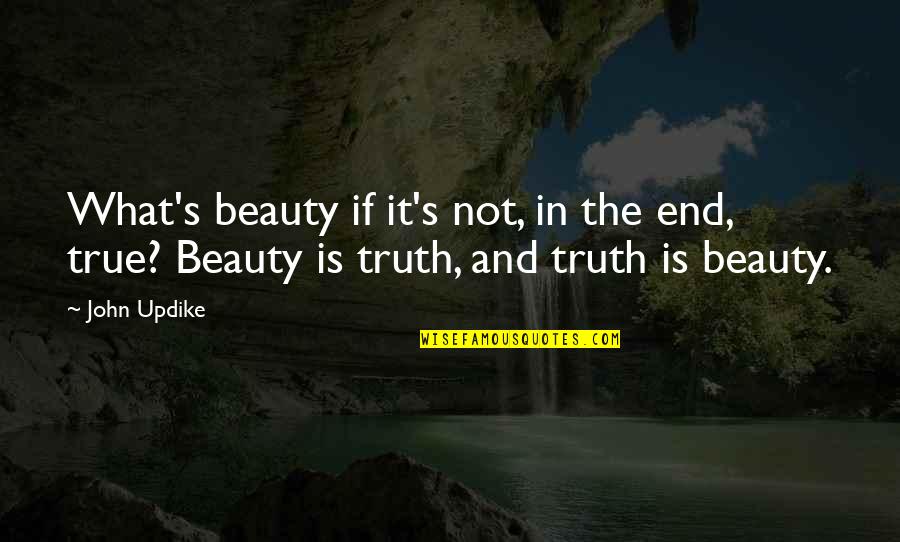 Povilas Vanagas Quotes By John Updike: What's beauty if it's not, in the end,