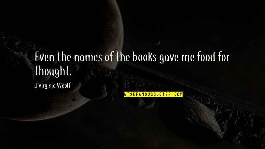 Povinnosti D Tete Quotes By Virginia Woolf: Even the names of the books gave me