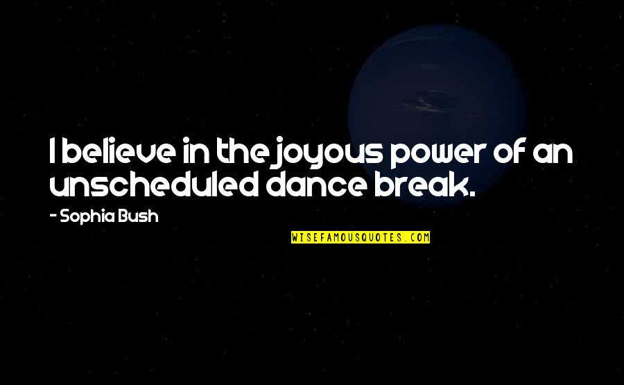 Power Break Up Quotes By Sophia Bush: I believe in the joyous power of an