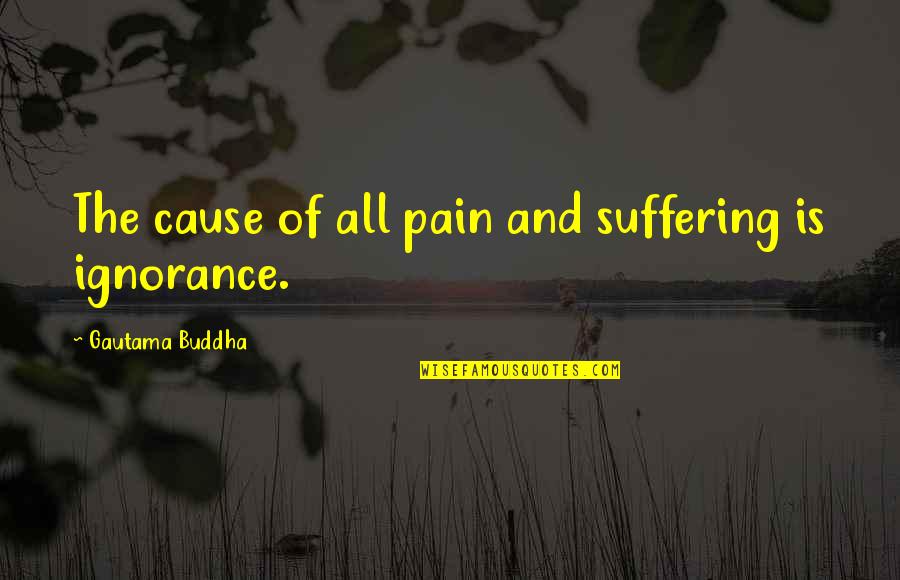 Power Brokers Quotes By Gautama Buddha: The cause of all pain and suffering is Power Brokers Quotes By Gautama Buddha: The cause of all pain and suffering is