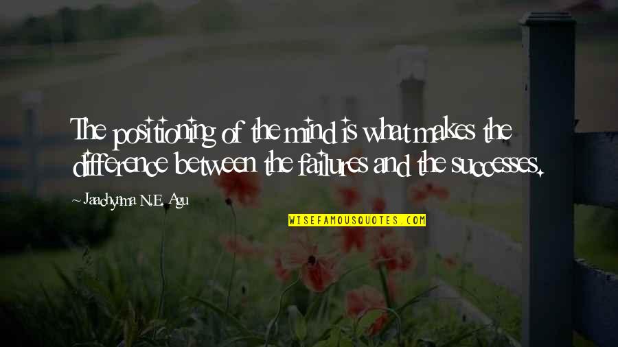 Power Of Inspiration Quotes By Jaachynma N.E. Agu: The positioning of the mind is what makes
