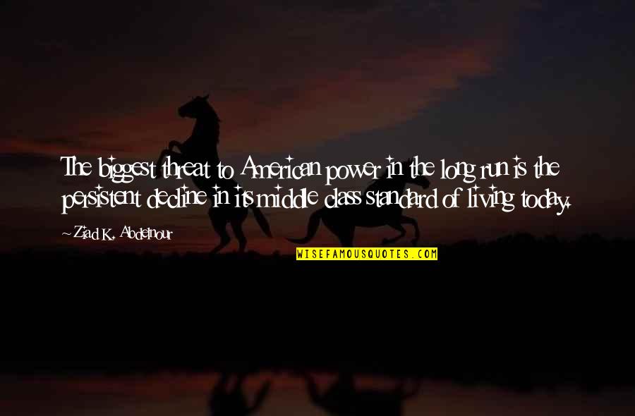 Power Of Today Quotes By Ziad K. Abdelnour: The biggest threat to American power in the Power Of Today Quotes By Ziad K. Abdelnour: The biggest threat to American power in the