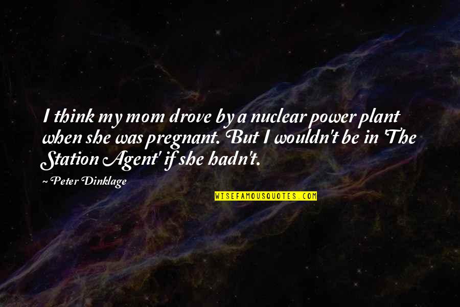 Power Plant Quotes By Peter Dinklage: I think my mom drove by a nuclear