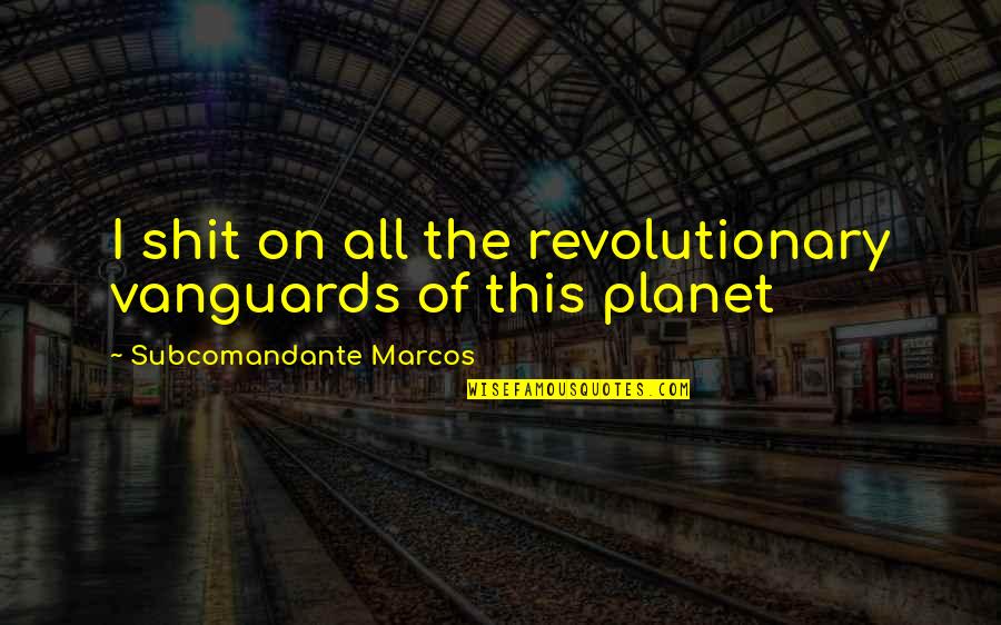 Power Punches Quotes By Subcomandante Marcos: I shit on all the revolutionary vanguards of Power Punches Quotes By Subcomandante Marcos: I shit on all the revolutionary vanguards of