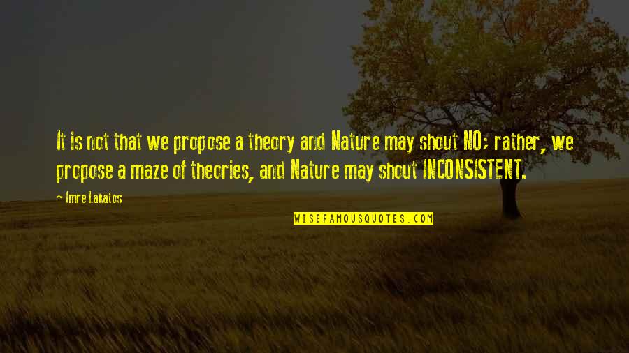 Powerful Gym Quotes By Imre Lakatos: It is not that we propose a theory Powerful Gym Quotes By Imre Lakatos: It is not that we propose a theory