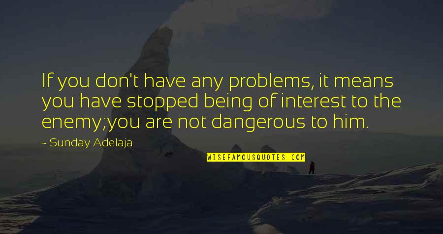 Powerful Institution Quotes By Sunday Adelaja: If you don't have any problems, it means Powerful Institution Quotes By Sunday Adelaja: If you don't have any problems, it means