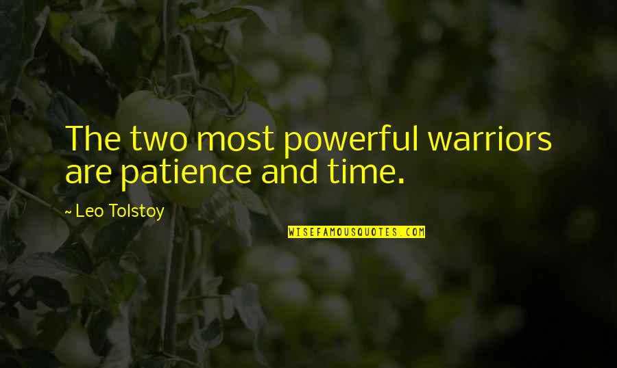 Powerful Quotes By Leo Tolstoy: The two most powerful warriors are patience and