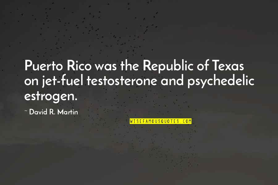 Powerful Sarcastic Quotes By David R. Martin: Puerto Rico was the Republic of Texas on