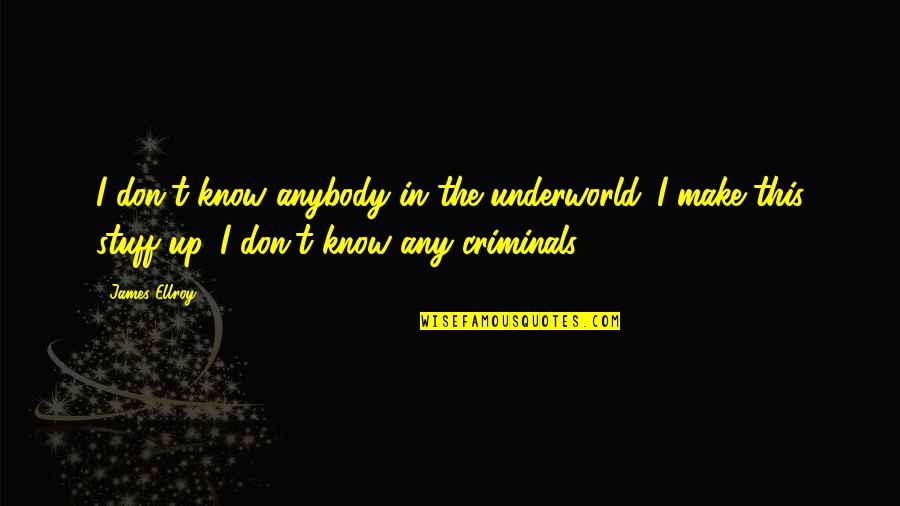 Powerful Sarcastic Quotes By James Ellroy: I don't know anybody in the underworld. I