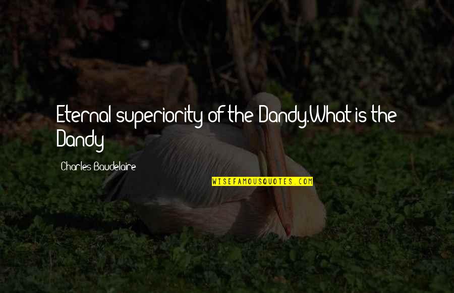 Pra Sk Flamendr Quotes By Charles Baudelaire: Eternal superiority of the Dandy.What is the Dandy?