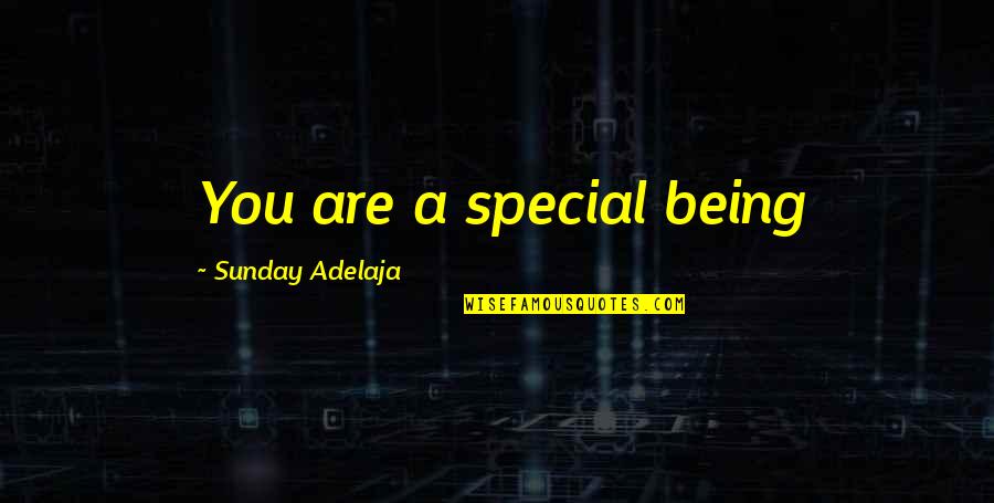 Practice Web Quotes By Sunday Adelaja: You are a special being