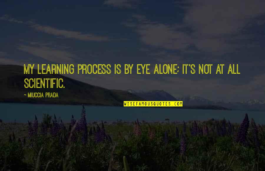 Prada Quotes By Miuccia Prada: My learning process is by eye alone; it's