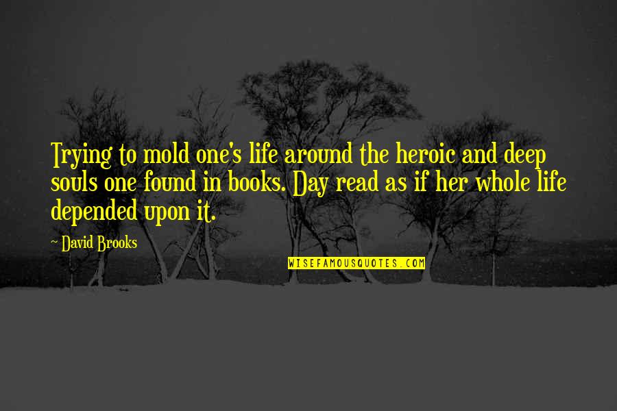 Pradelle Mat Quotes By David Brooks: Trying to mold one's life around the heroic Pradelle Mat Quotes By David Brooks: Trying to mold one's life around the heroic