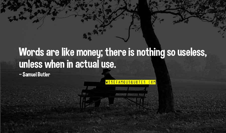 Praesumptio Similitudinis Quotes By Samuel Butler: Words are like money; there is nothing so