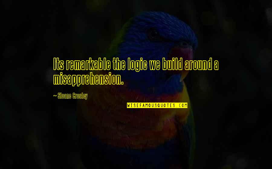 Praetorius Quotes By Sloane Crosley: Its remarkable the logic we build around a