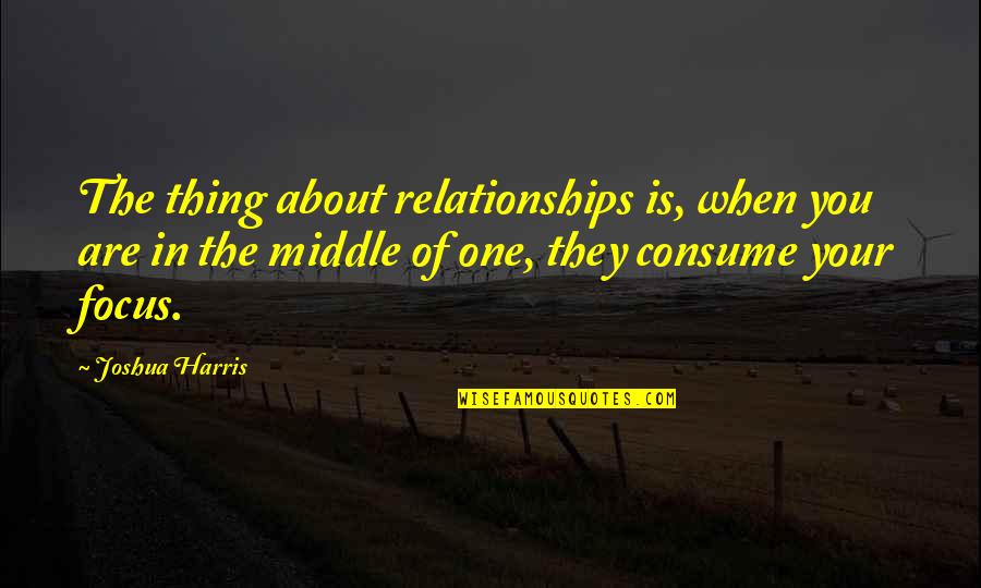 Pragniemy Quotes By Joshua Harris: The thing about relationships is, when you are