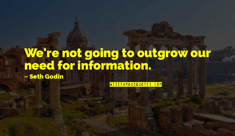 Praisethelourd Quotes By Seth Godin: We're not going to outgrow our need for