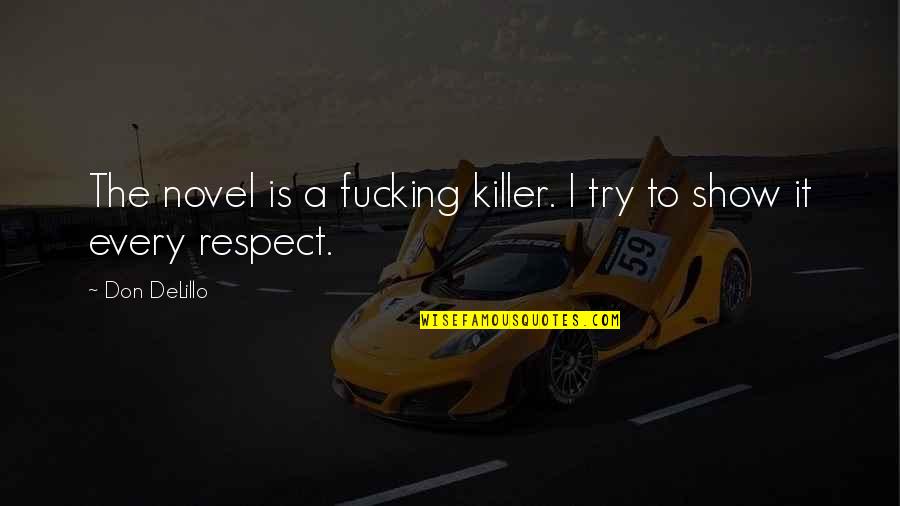 Prandial Glucose Quotes By Don DeLillo: The novel is a fucking killer. I try
