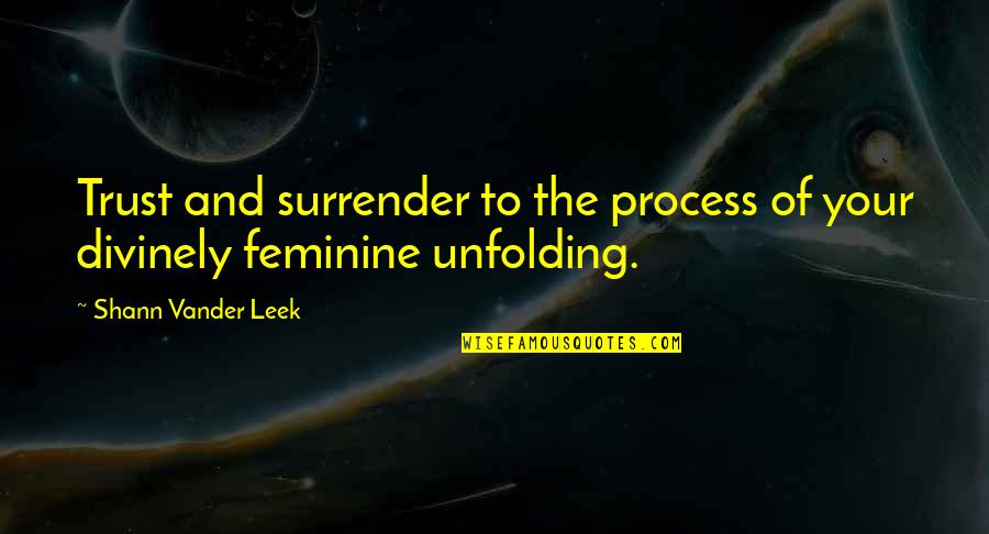 Prandial Glucose Quotes By Shann Vander Leek: Trust and surrender to the process of your Prandial Glucose Quotes By Shann Vander Leek: Trust and surrender to the process of your