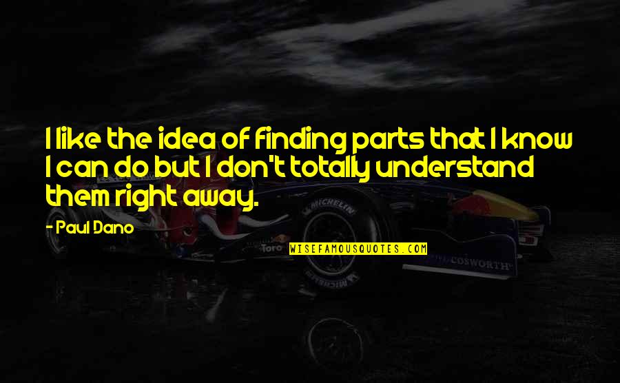 Pranzare Verb Quotes By Paul Dano: I like the idea of finding parts that Pranzare Verb Quotes By Paul Dano: I like the idea of finding parts that