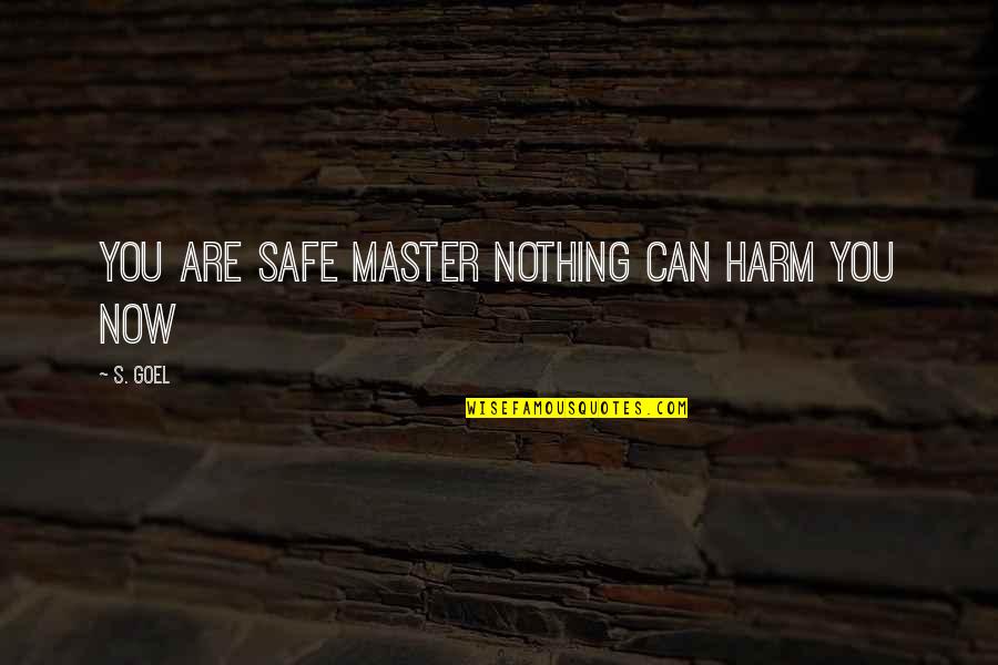 Prasejarah Quotes By S. Goel: You are safe master nothing can harm you
