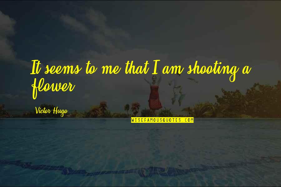 Prasie Quotes By Victor Hugo: It seems to me that I am shooting
