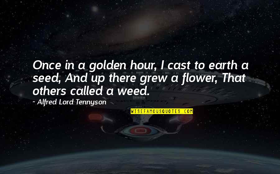 Prathamastami Quotes By Alfred Lord Tennyson: Once in a golden hour, I cast to