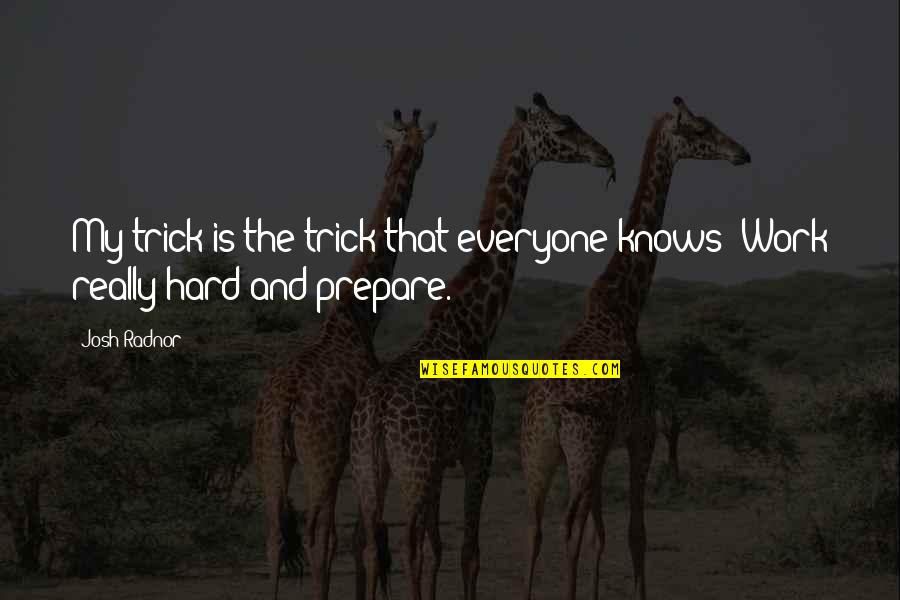 Pravice Wikipedia Quotes By Josh Radnor: My trick is the trick that everyone knows: