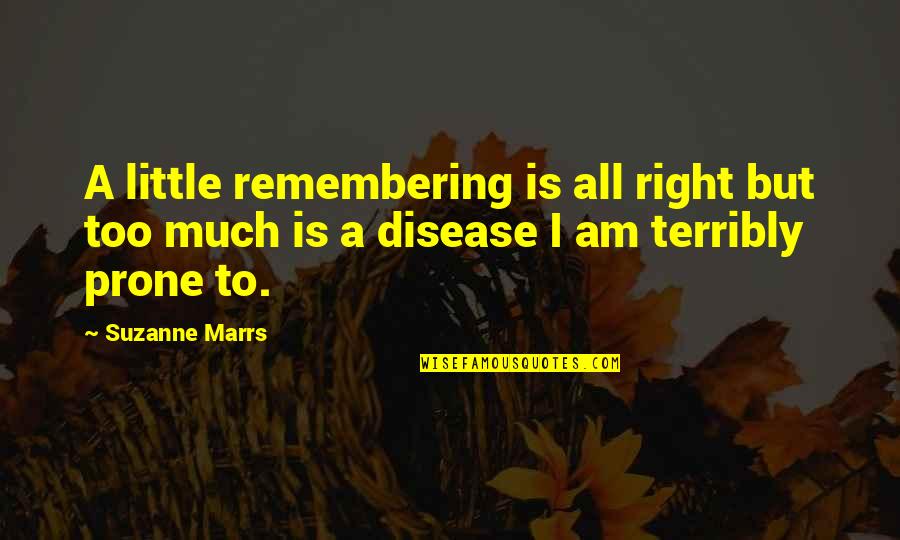Pravis Gamocda Quotes By Suzanne Marrs: A little remembering is all right but too