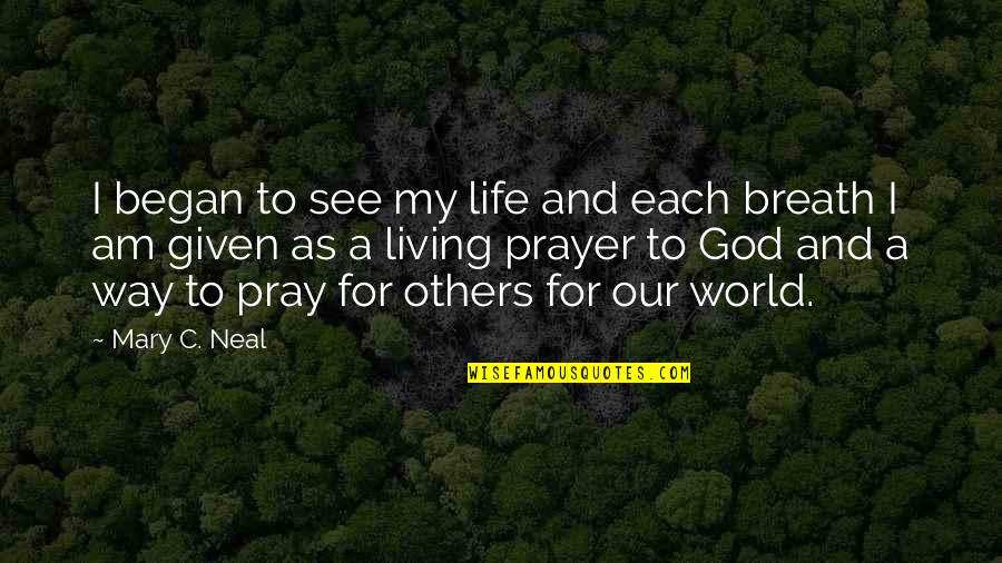 Prayer For Others Quotes By Mary C. Neal: I began to see my life and each