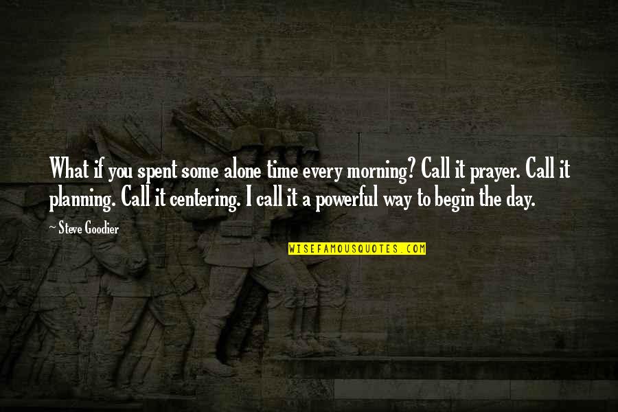 Prayer Is The Most Powerful Quotes By Steve Goodier: What if you spent some alone time every