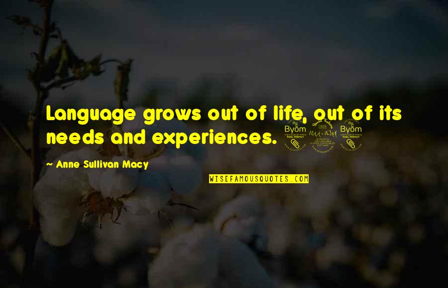 Prayer Never Fails Quotes By Anne Sullivan Macy: Language grows out of life, out of its Prayer Never Fails Quotes By Anne Sullivan Macy: Language grows out of life, out of its