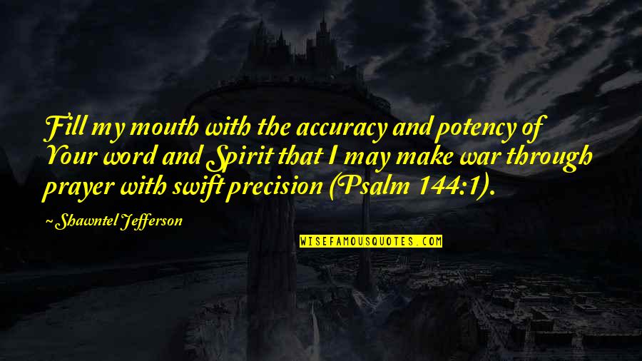 Prayer Warfare Quotes By Shawntel Jefferson: Fill my mouth with the accuracy and potency