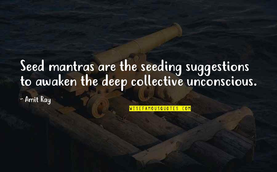 Pre 1950s Quotes By Amit Ray: Seed mantras are the seeding suggestions to awaken