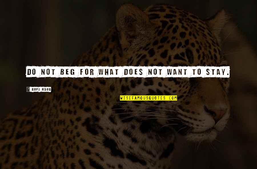 Precedidos Quotes By Rupi Kaur: Do not beg for what does not want Precedidos Quotes By Rupi Kaur: Do not beg for what does not want