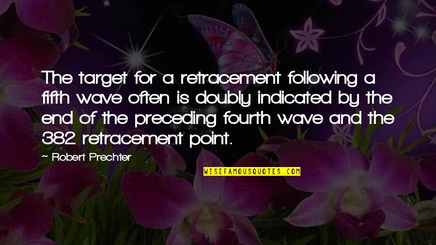 Prechter Quotes By Robert Prechter: The target for a retracement following a fifth