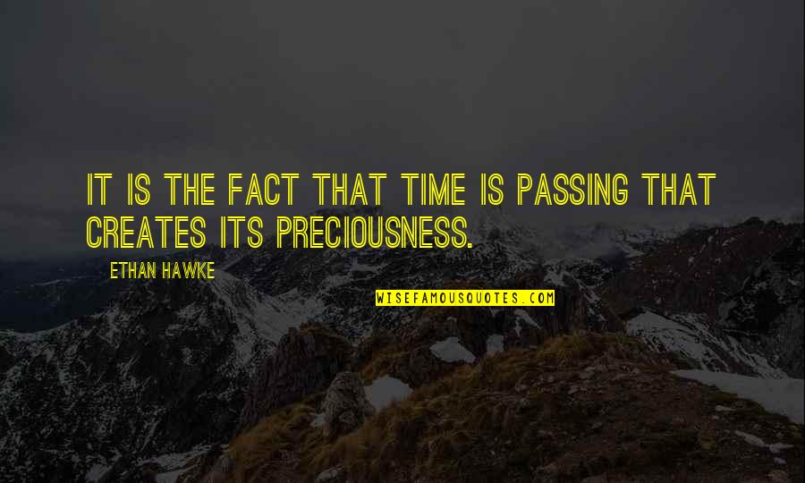 Preciousness Quotes By Ethan Hawke: It is the fact that time is passing