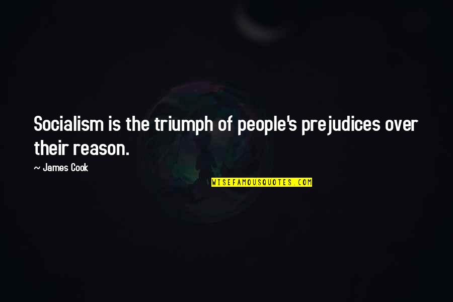 Precipitates Synonyms Quotes By James Cook: Socialism is the triumph of people's prejudices over