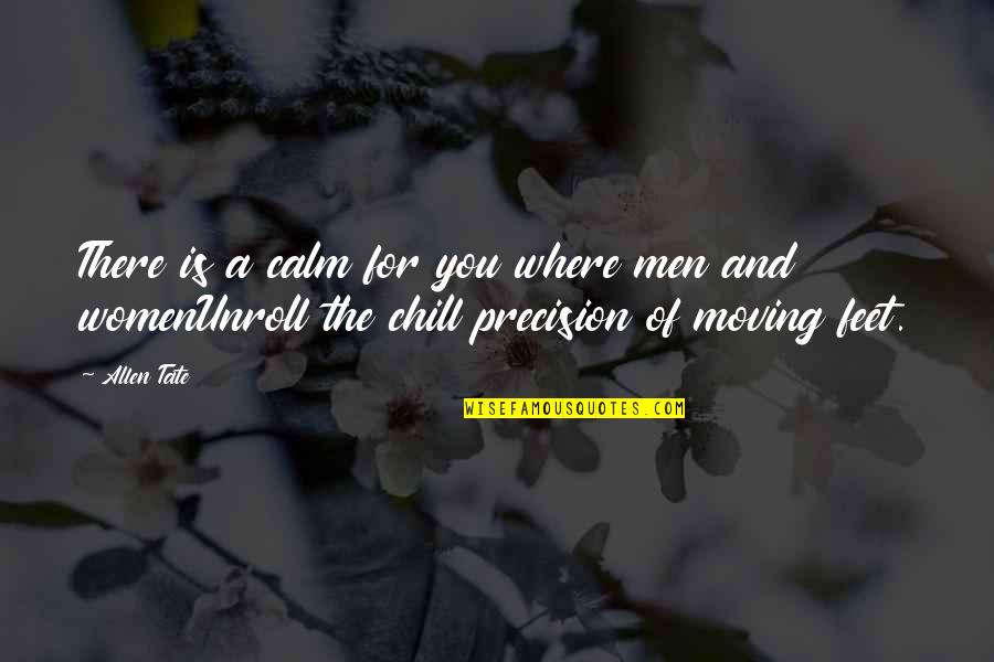 Precision Quotes By Allen Tate: There is a calm for you where men