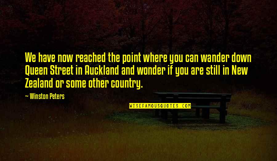 Precognitive Dream Quotes By Winston Peters: We have now reached the point where you Precognitive Dream Quotes By Winston Peters: We have now reached the point where you
