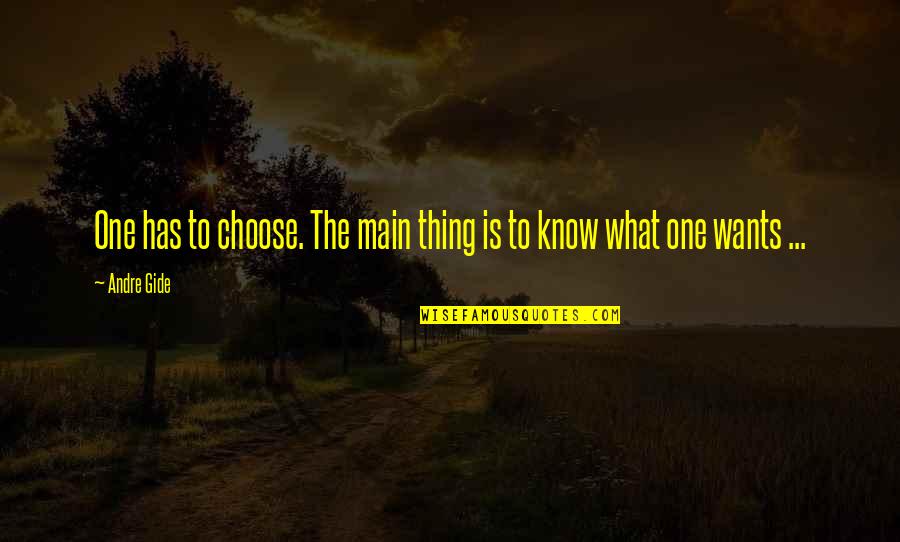 Predacons Rising Quotes By Andre Gide: One has to choose. The main thing is Predacons Rising Quotes By Andre Gide: One has to choose. The main thing is