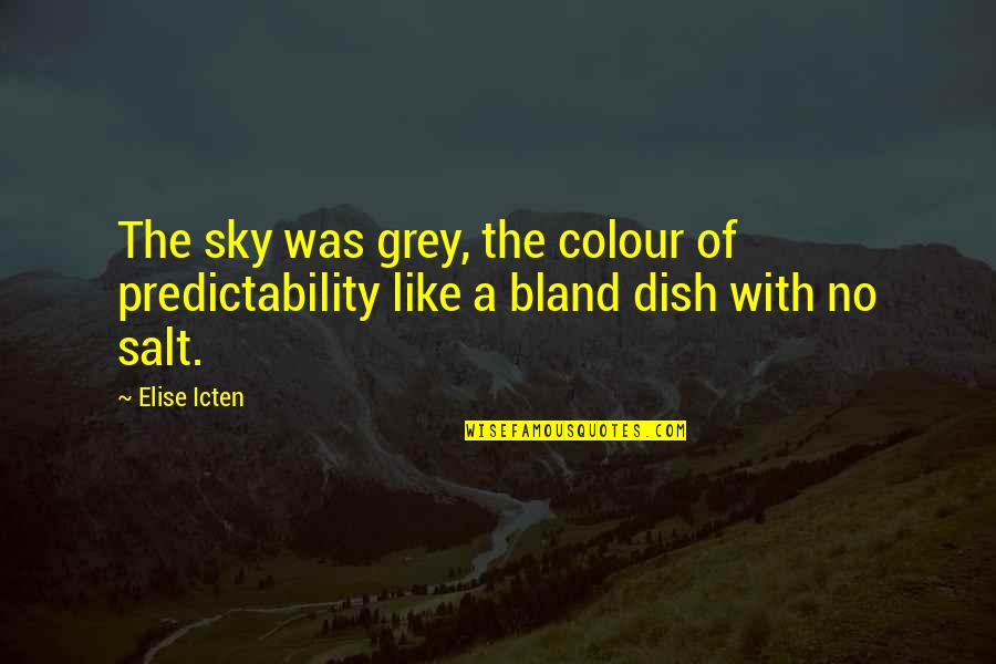 Predictability Quotes By Elise Icten: The sky was grey, the colour of predictability