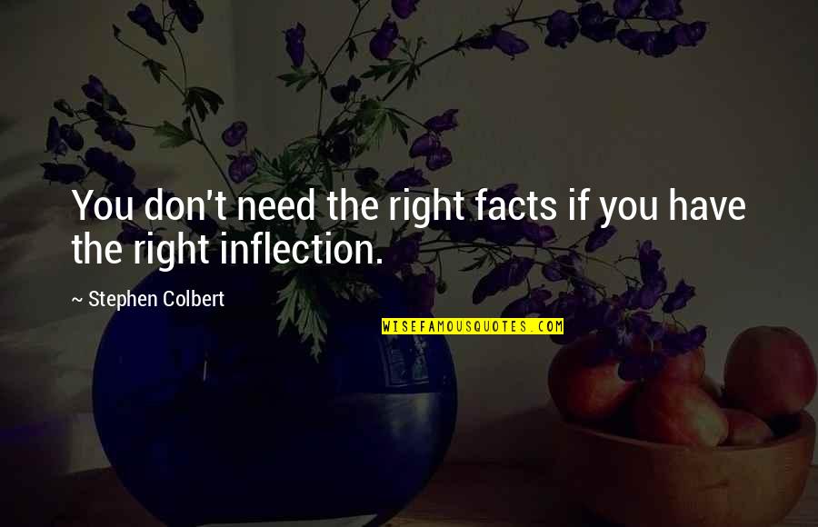Predisposiciones Sinonimos Quotes By Stephen Colbert: You don't need the right facts if you