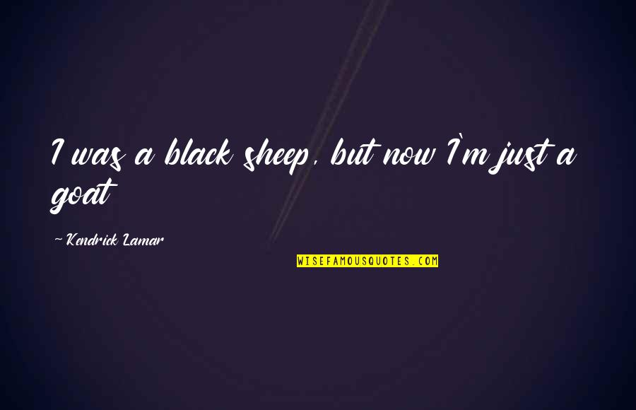Predmet Podnikania Quotes By Kendrick Lamar: I was a black sheep, but now I'm